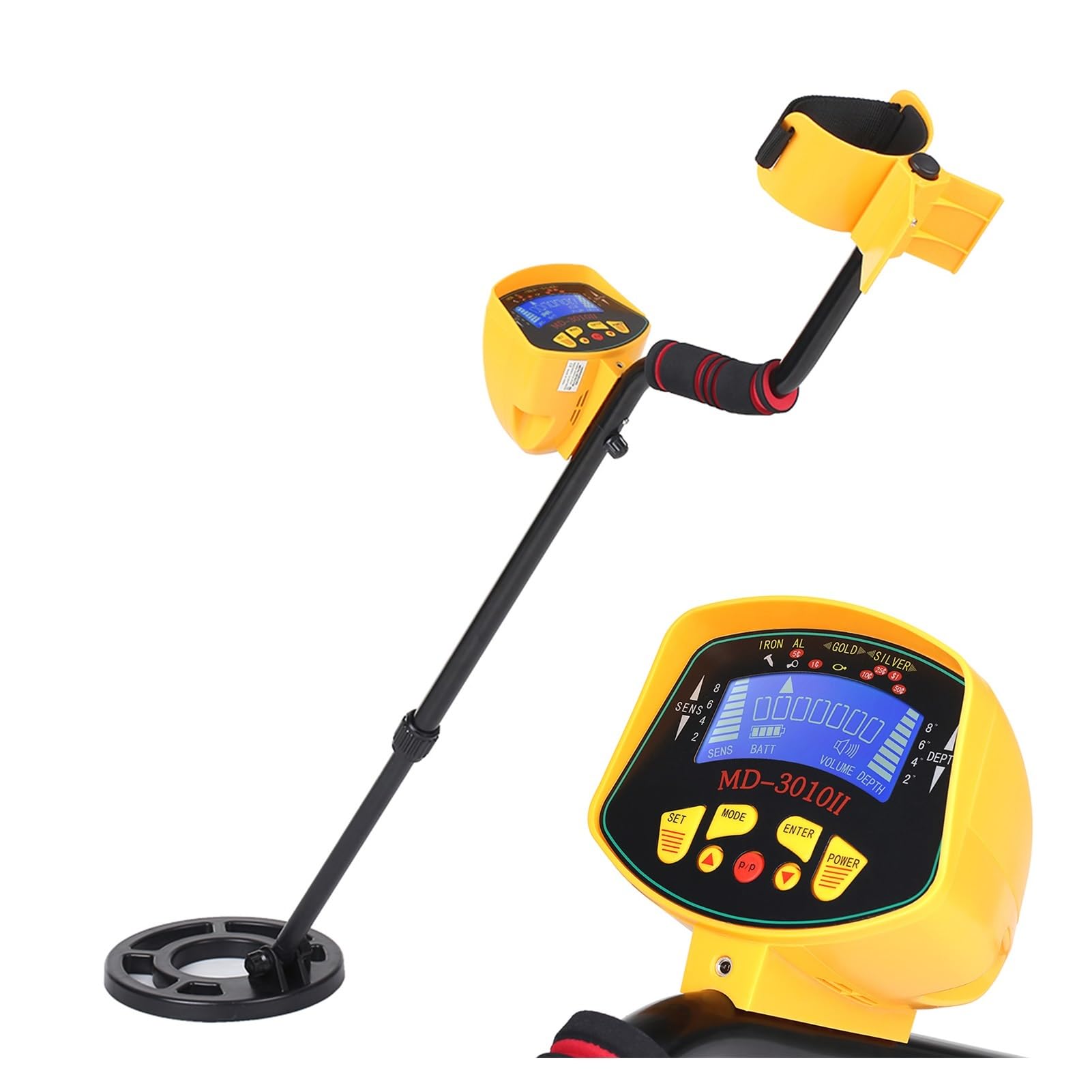 Metal Detector, Metal Detector MD3010II Underground Metal Detector Gold Digger Treasure Hunter Finder Treasures Seeking Tool(Type 1)