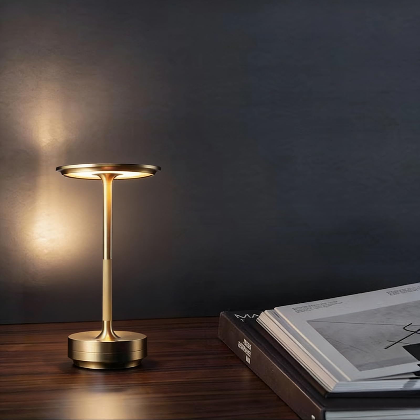 Lumière avec batterie rechargeable pour l ’ ambiance, Gold