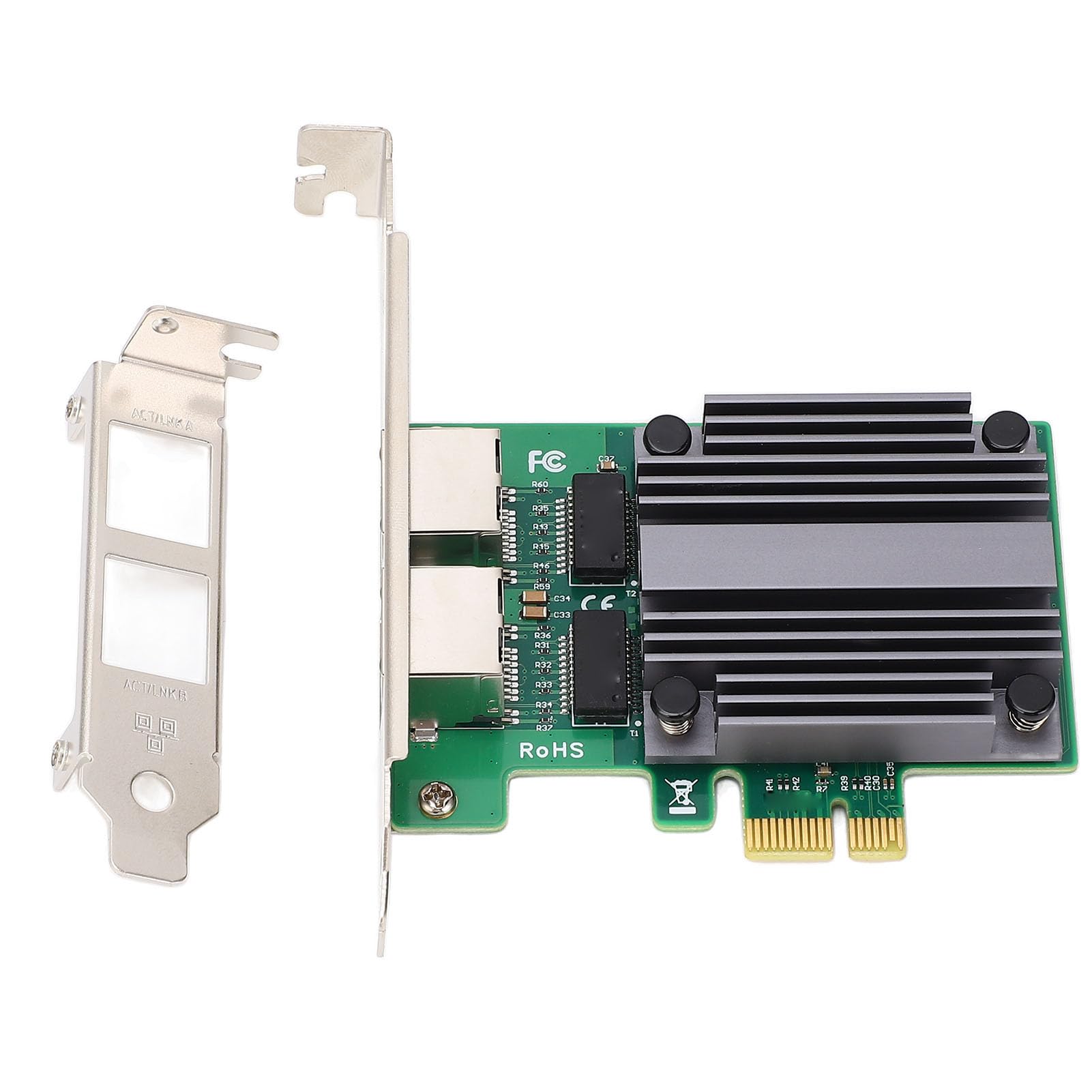 Cryfokt Carte Réseau PCIe 2.5G Ethernet Haute Vitesse, Adaptateur pour Jeux