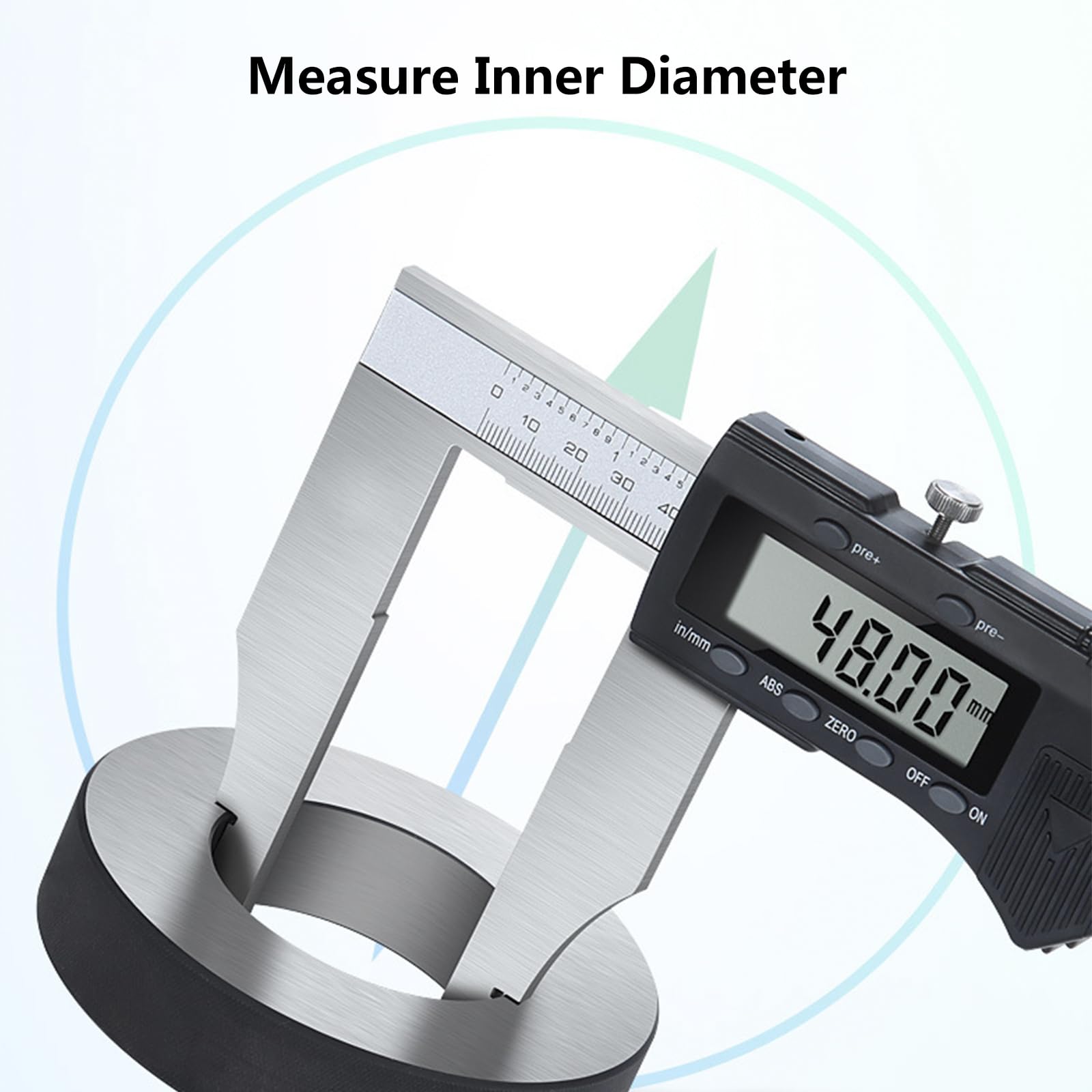 Calibre Digital 0-600mm/24" con Pantalla LCD,Pie de Rey Digital de Acero Inoxidable,Herramienta de Medición de Calibrador para Mediciones Externas Internas,Conversión de Pulgada/Métrica