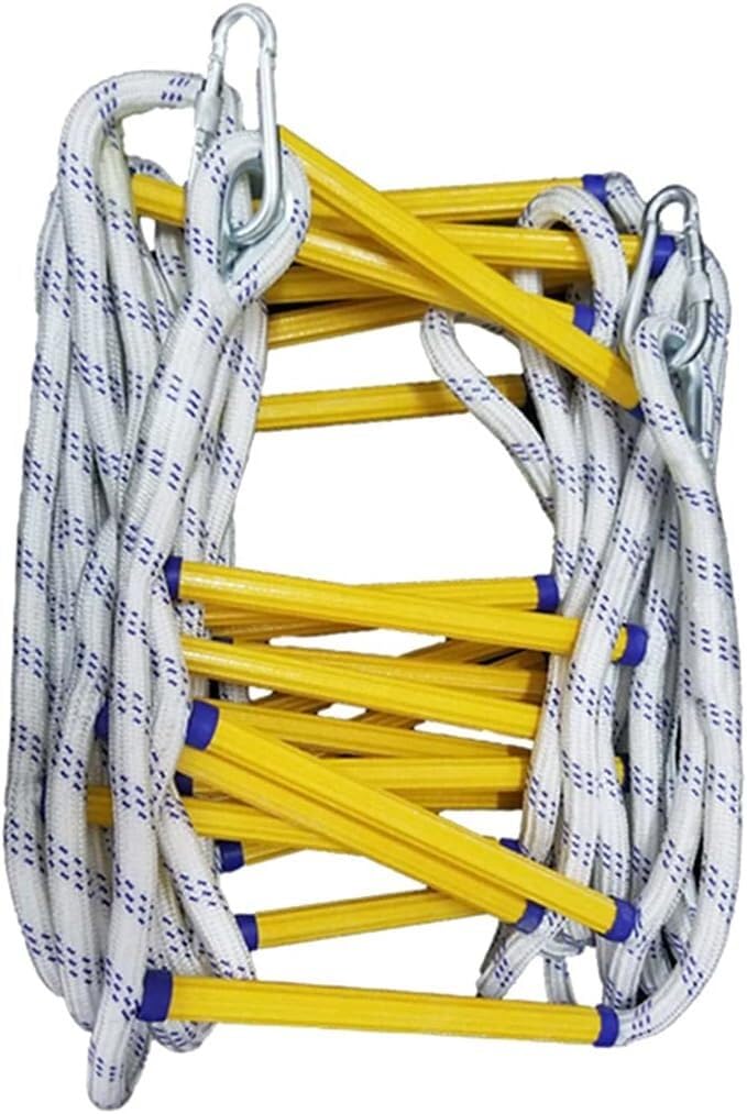 Escape Rope Ladder For Residential Climbing On Floors 2-8, With Hook And Loop, Which Can Be Quickly Deployed And Reused(20m/65.6ft)