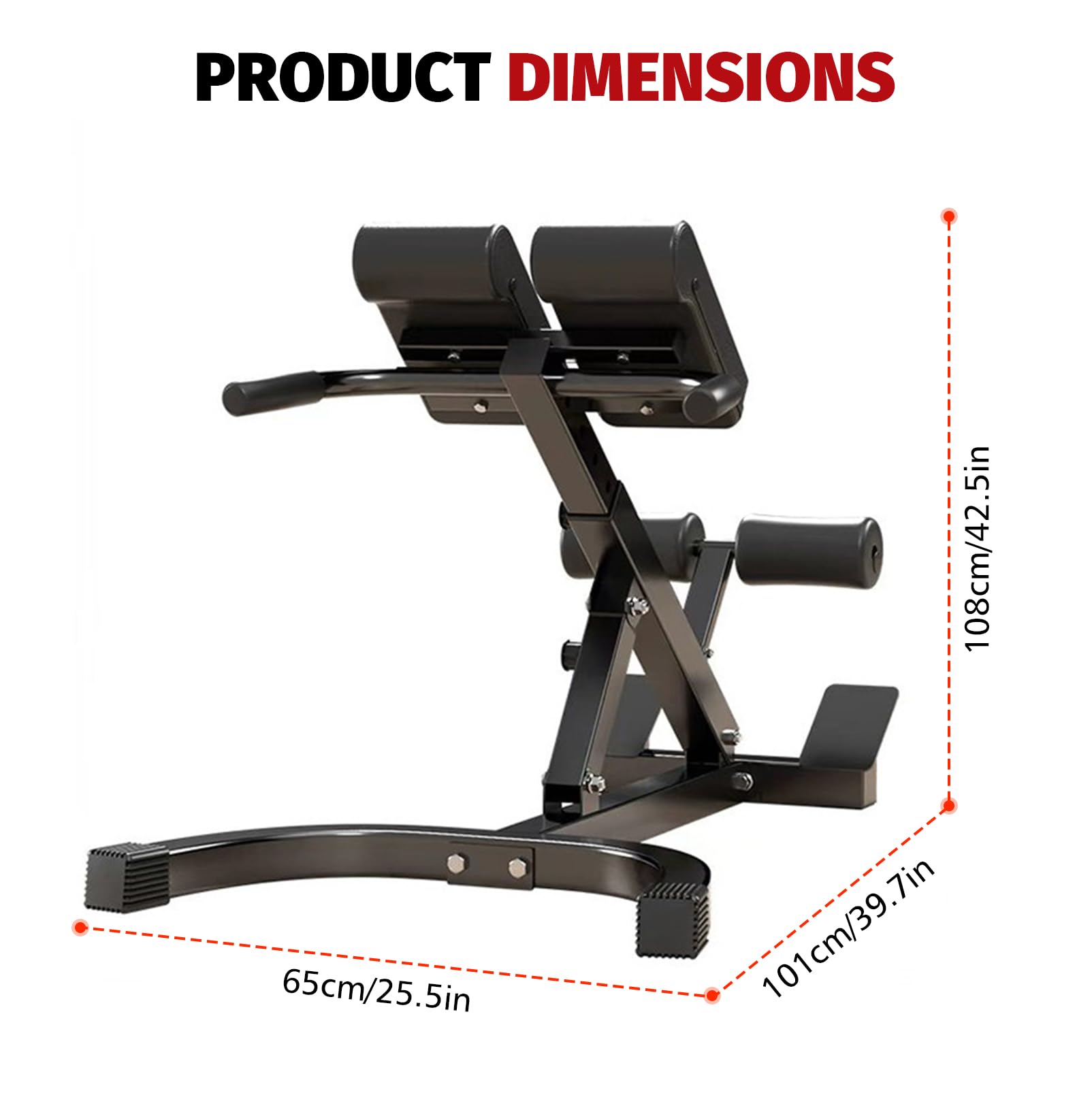 Silla romana, hiperextensión de espalda plegable, banco de hiperextensión, estirador de espalda para el hogar, banco de entrenamiento ajustable, 7 abdominales y muslos ajustables