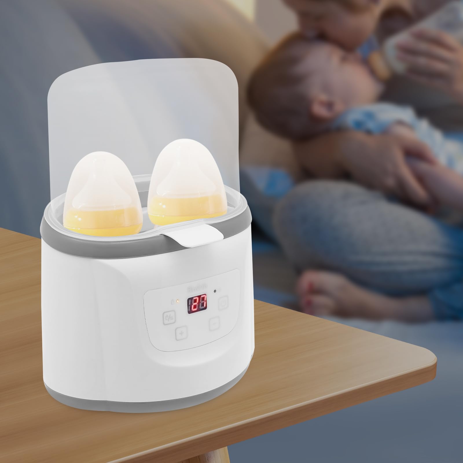 Chauffe-biberon pour bébé, chauffe-biberon électrique 6 en 1 pour lait maternel ou lait avec écran LCD