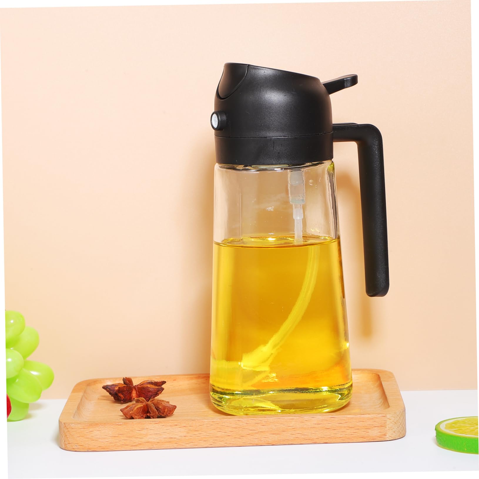 Alipis 4 Stück Olivenöl Spender Olivenöl-Sprühflasche Luftfritteuse Ölsprüher Haaröl-Applikatorflasche Flaschen ölsprayer Olive Oil Dispenser Olivenöl Spray Ölspender Glasflasche Black