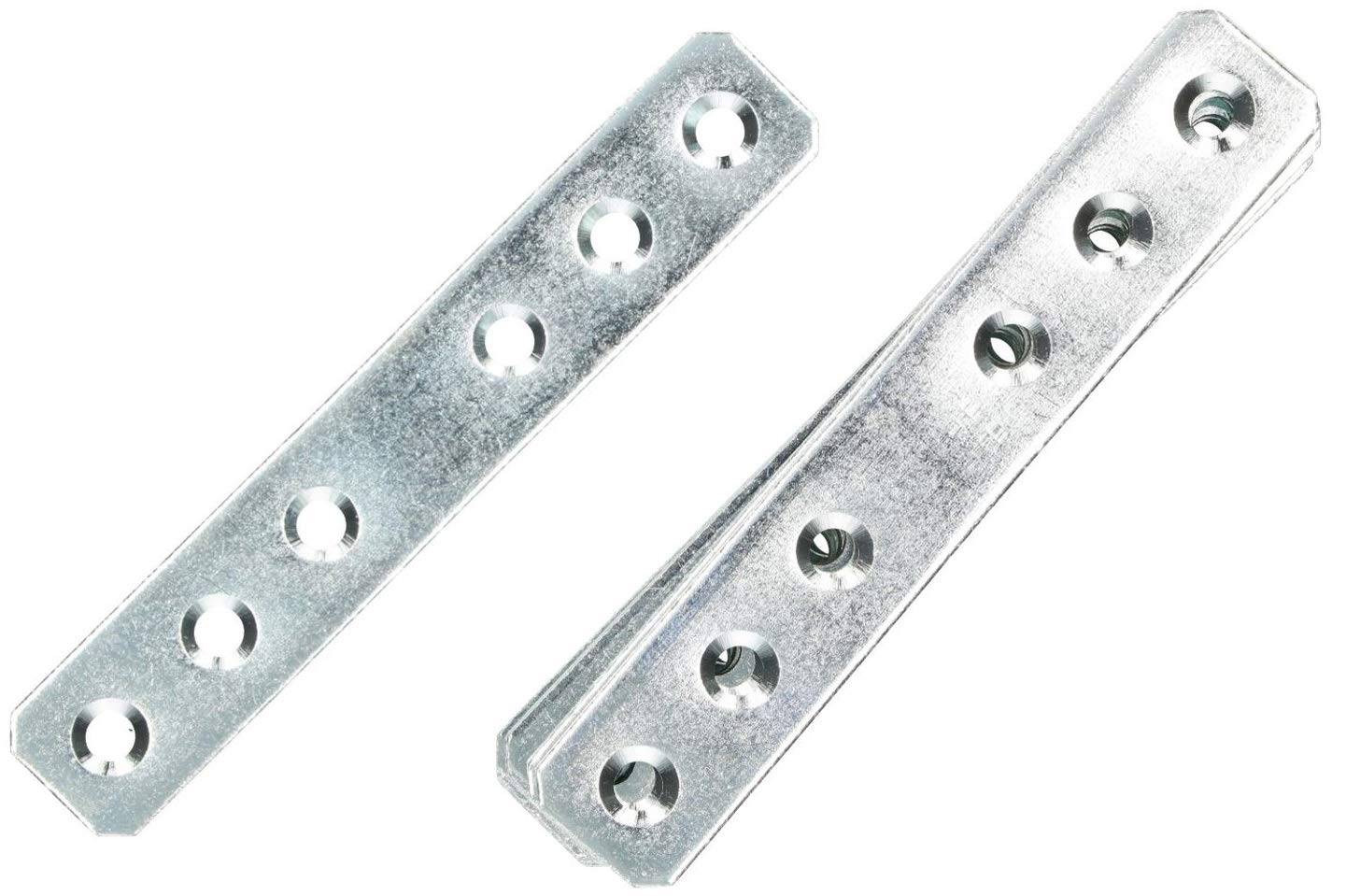 Confezione Da 22 Piastre Forate In Acciaio Inox 60x38 Mm – Connettori Piatti Universali Per Pareti, Tegole E Riparazioni, Argento, Fori Da 5 Mm