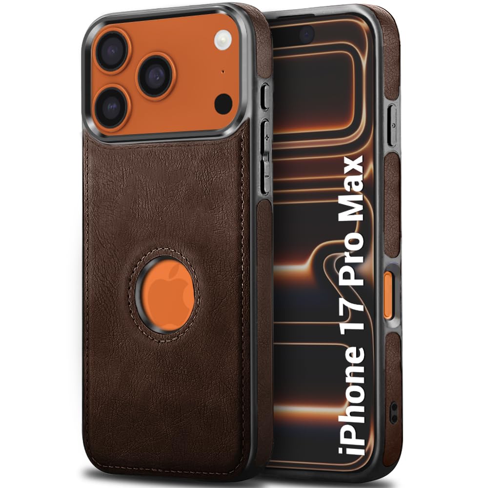 TheGiftKart Genuine Leather Finish Back Cover Case for iPhone 17 | Shockproof Design | Raised Edges for Camera & Screen Protection | Stunning Minimalist Design Back Case Cover (Chrome Sides, Brown) — Amazon image 31