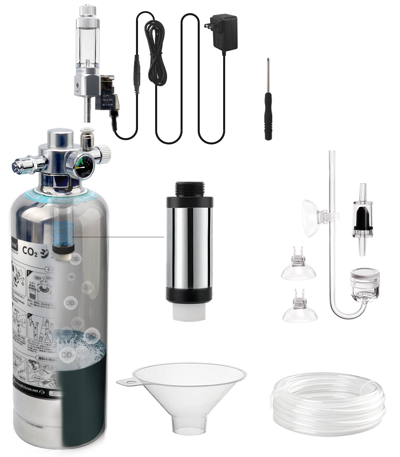 Clscea CO2ジェネレーター 2L フルセット 電磁弁付 Amazon | Clscea クレシー G600Smini-JP グレードアップ版水草用化学