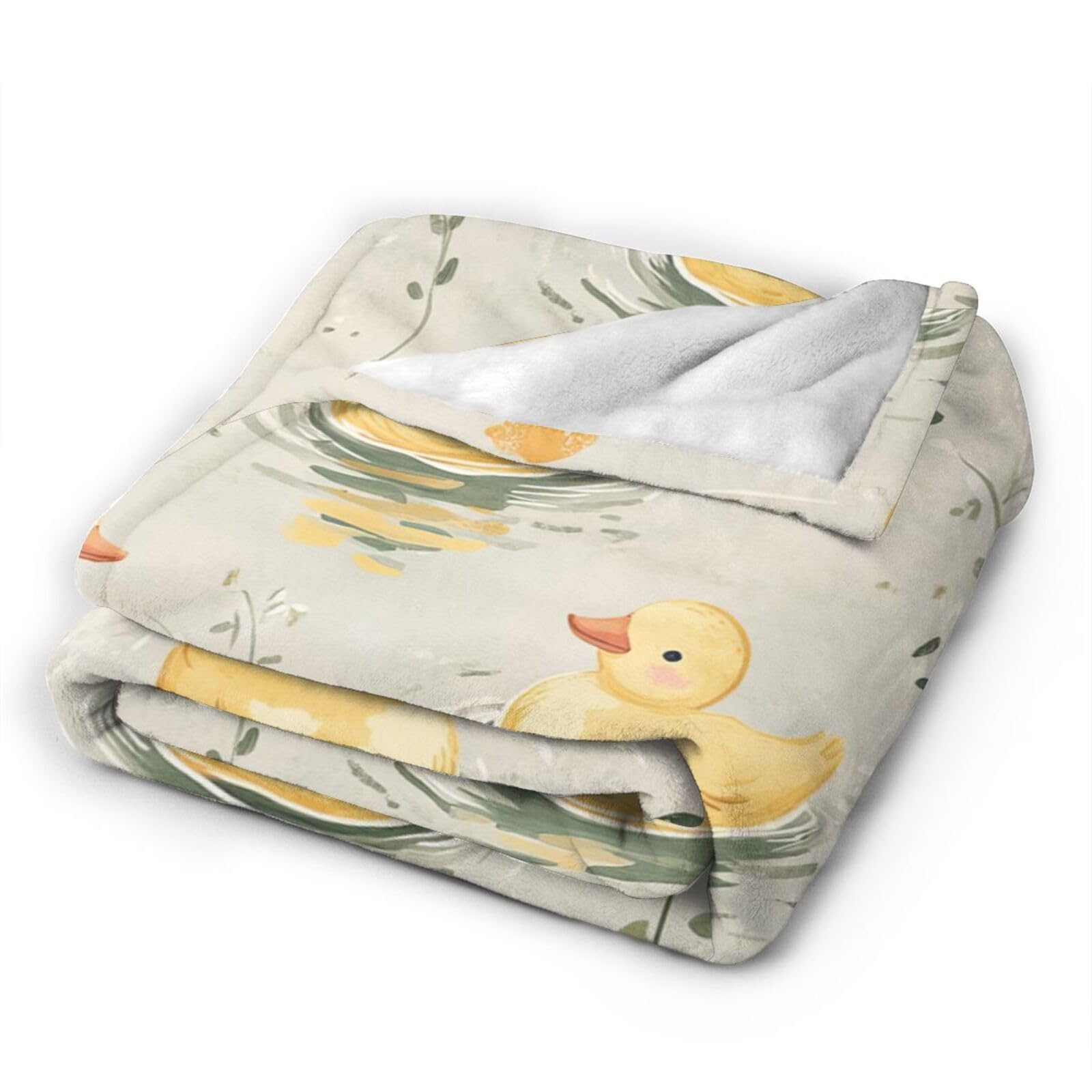 Coperta in pile giallo anatra coperta super morbida calda accogliente pelosa anatre coperta regalo per ragazze ragazzi bambini decorazione camera 101 x 127 cm