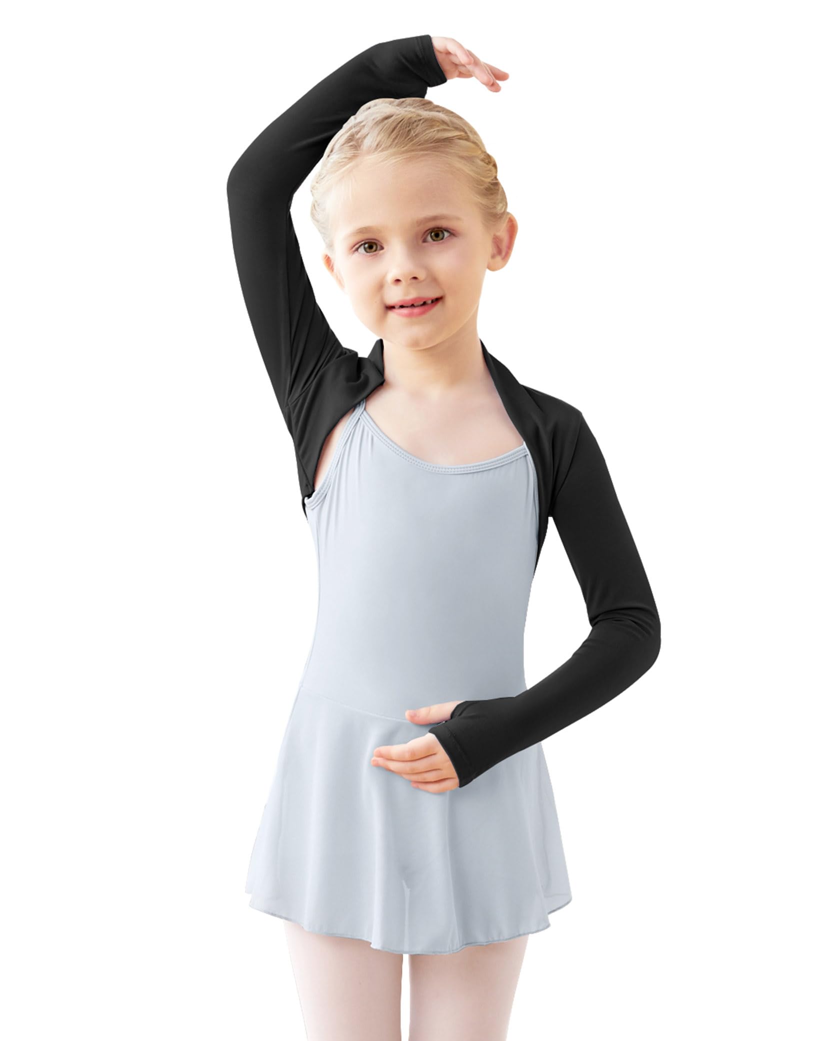 Modal Girls Kids Ballet Shrug Sweater Open Front Athletic Bolero Cardigan