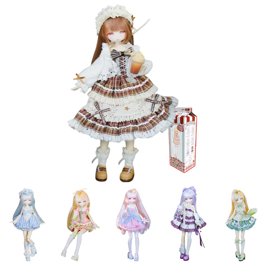 niannyyhouse BJD Blind Box Figuren, kugelgegelenkte Puppe mit Kleidung, Vier Jahreszeiten Tee Geschichte Serie, 1/8 Maßstab Sammelfigur (1ST)