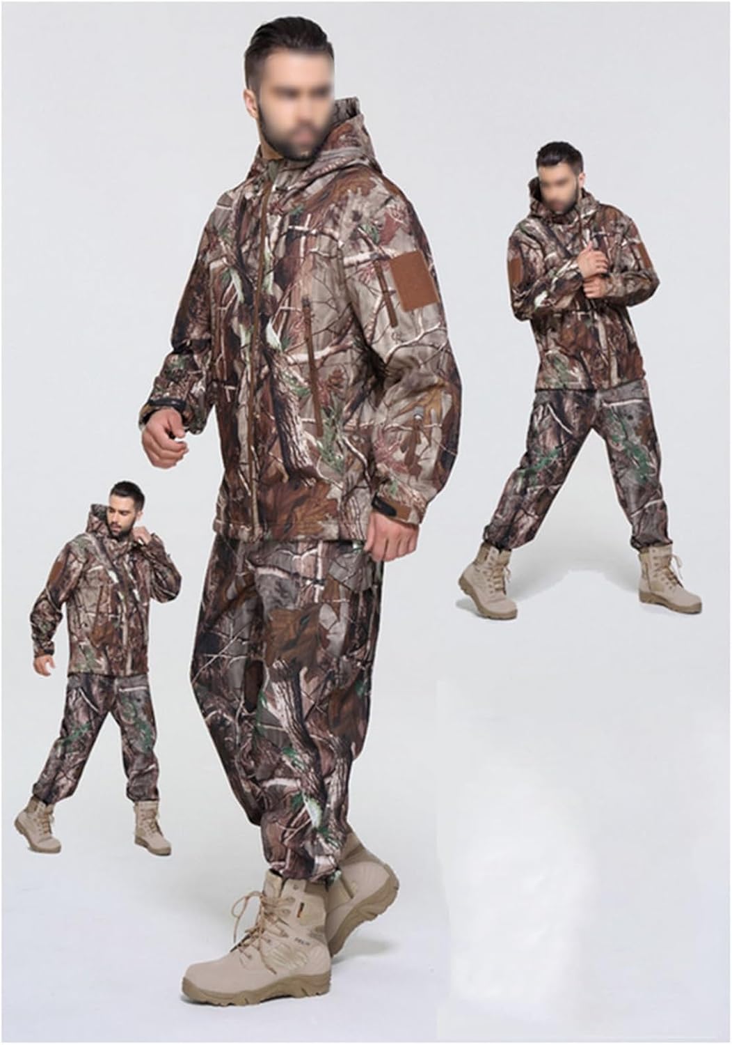 Voor Skiën Sneeuw Vissen Winterwarme Skipakken Met Capuchon, Heren Camouflage Warme Outdoor Pak Voor Vissen En Klimmen