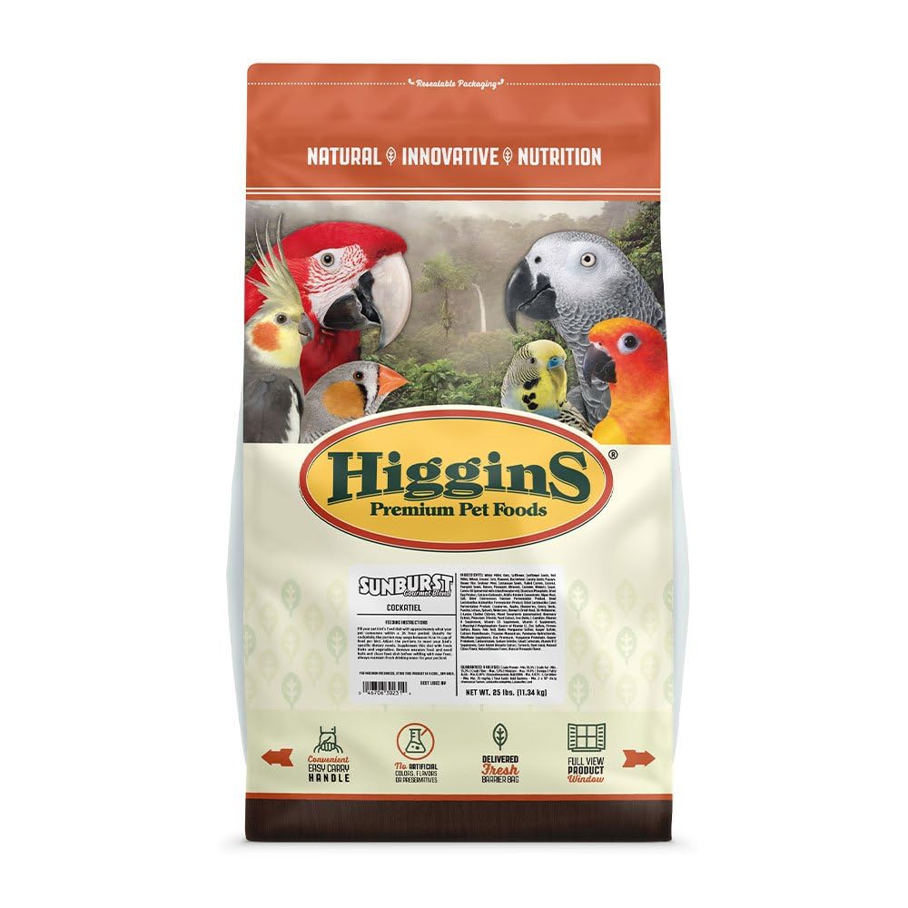 Higgins 466184 Higg Sunburst Food For Cockatiel, 25-Pound