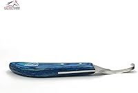 Vista 3 de Equine Care Cuchillo de pezuña para zurdos – Cortadora de pezuñas de doble extremo con hoja de acero inoxidable J2 ultraafilada, mango ergonómico