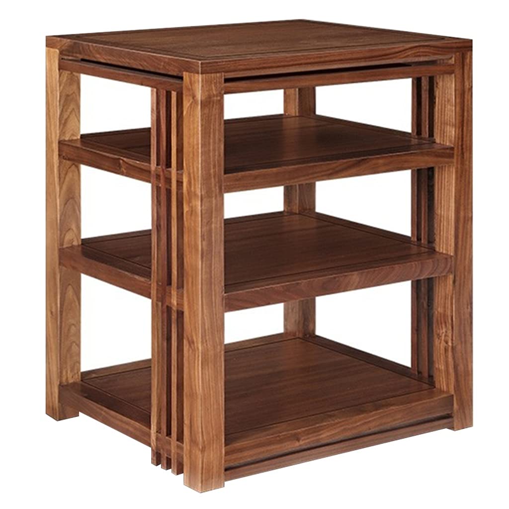 YCDJCS Studio Speaker Stands 2-layer Large-capacity Multi-function Wooden Concert Hall Floor-standing Power Amplifier Rack Professional Speaker Equipment Cabinet (Color : Brown, Size : 80x50x63cm)