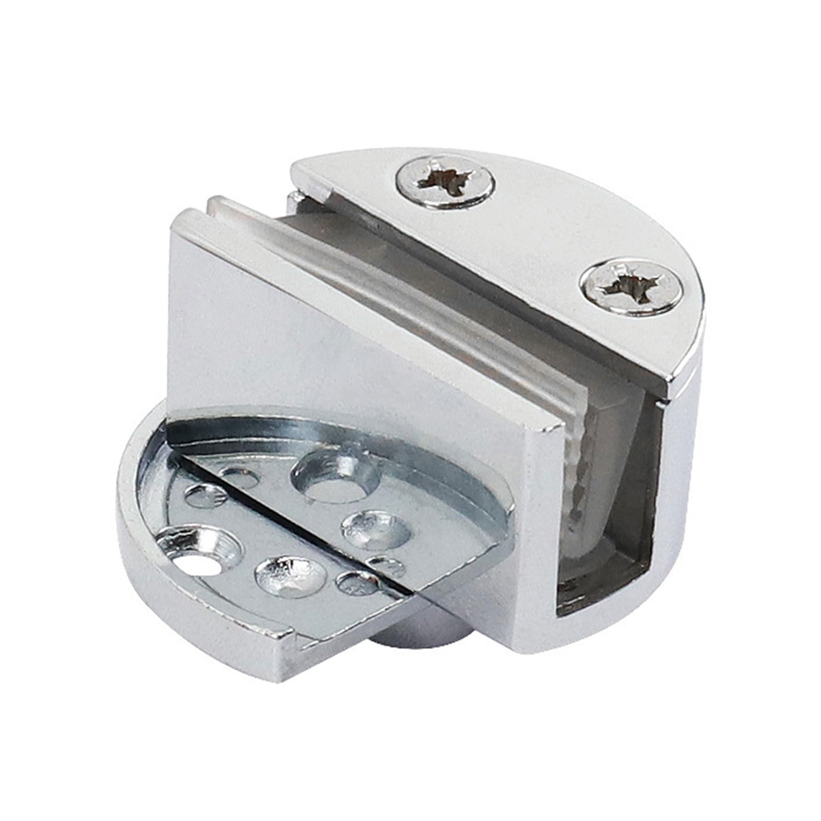 No Drilling Glass Door Pivots Metal Hinge Zinc Alloy Glass Single Clamp Hinge for Bathroom Kitchen Cabinet Shower Door Shower Doors