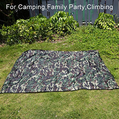 Keenso Tent Tarp, Waterproof Camping Shelter Tent Mat Anti-UV Portable Canopy Tent Tarp for Camping Hiking Travel Family Party - Image 3