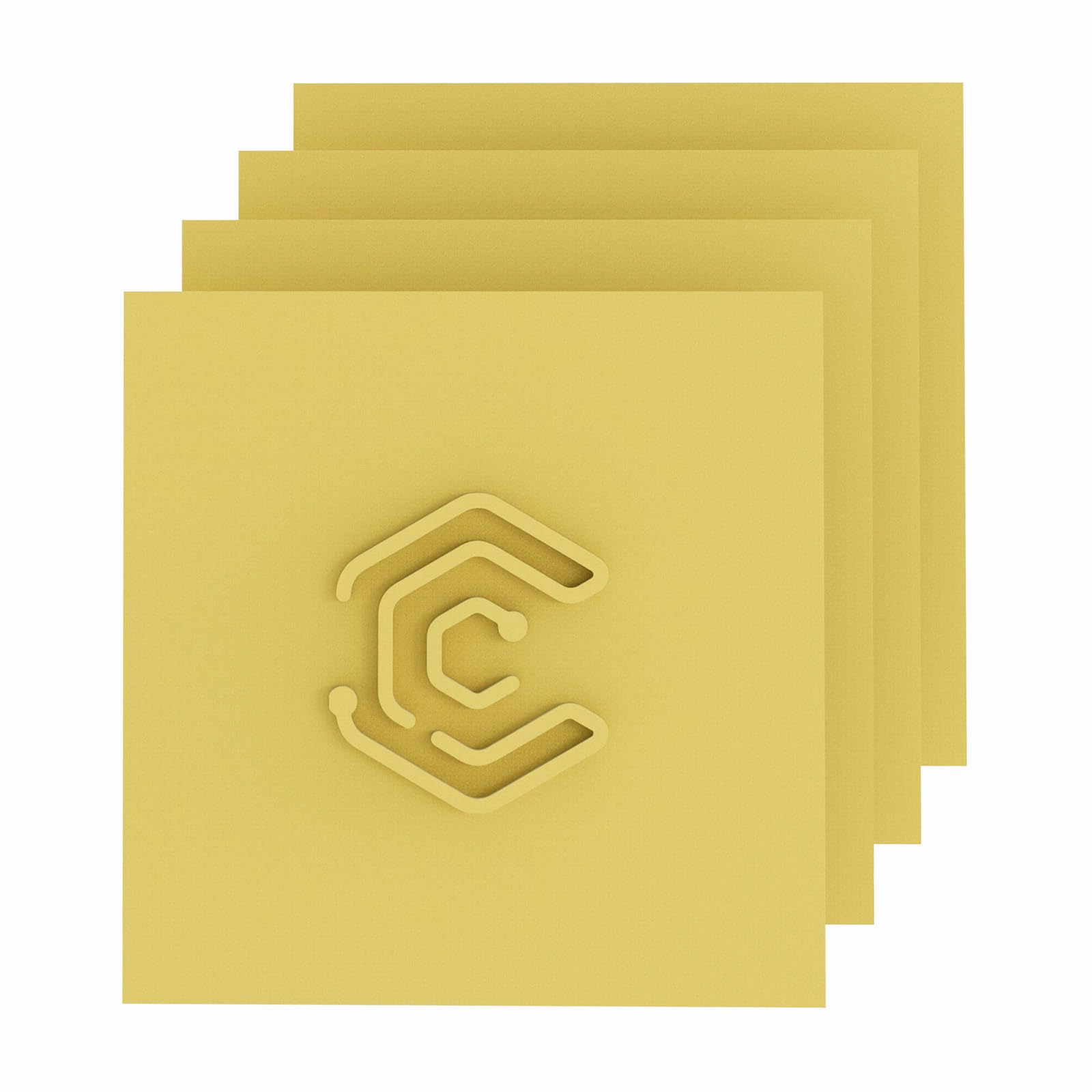 Creatorally 4 Stück Vorgefärbte Sperrholzplatten 3mm, 300x300mm Farbig & Laserfreundlich für Gravur, Schneiden, Modellbau & DIY Bastelprojekte (Gold)