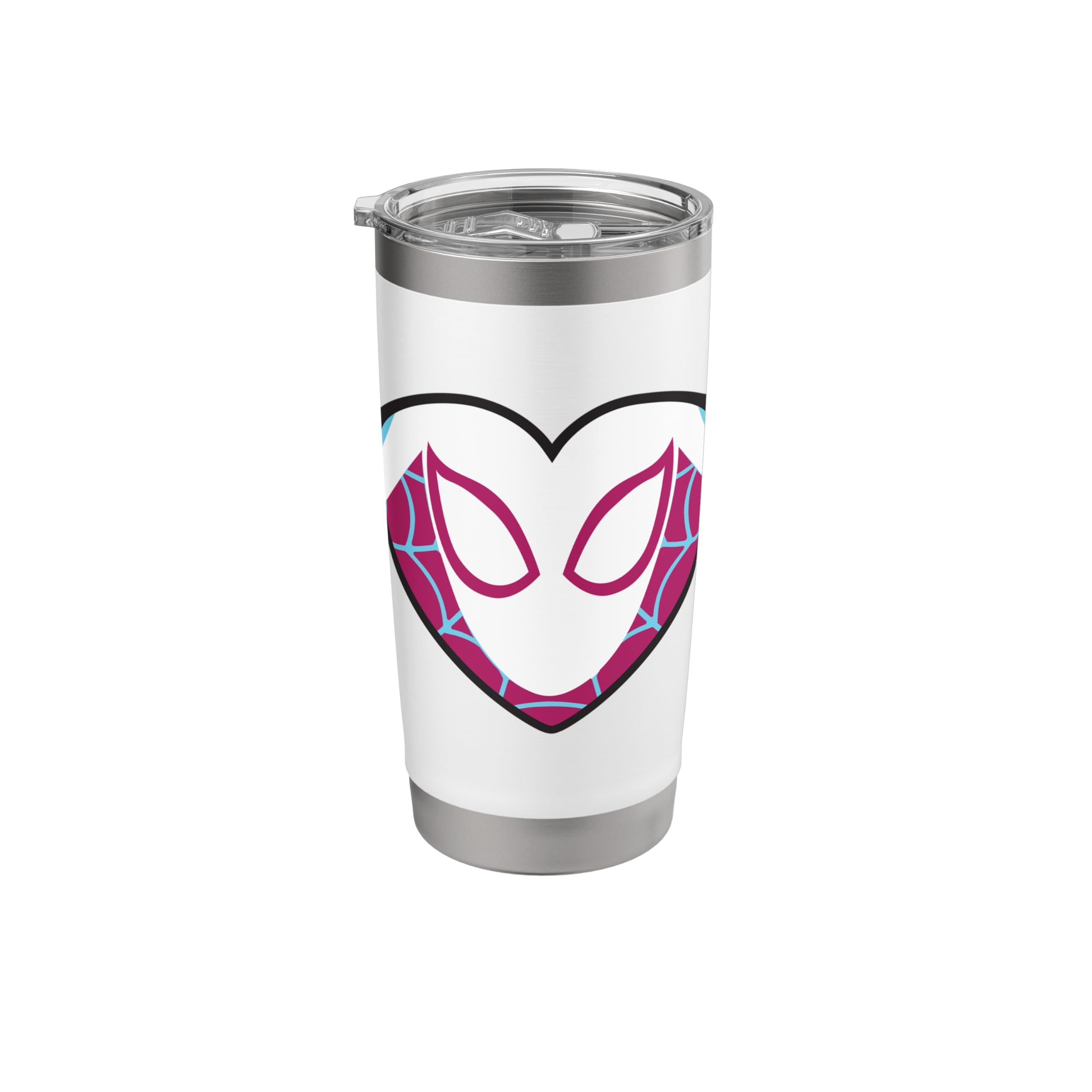 Marvel Spider-Man Ghost Spider Spider-Gwen Heart Mask Logo Stainless Steel Insulated Tumbler