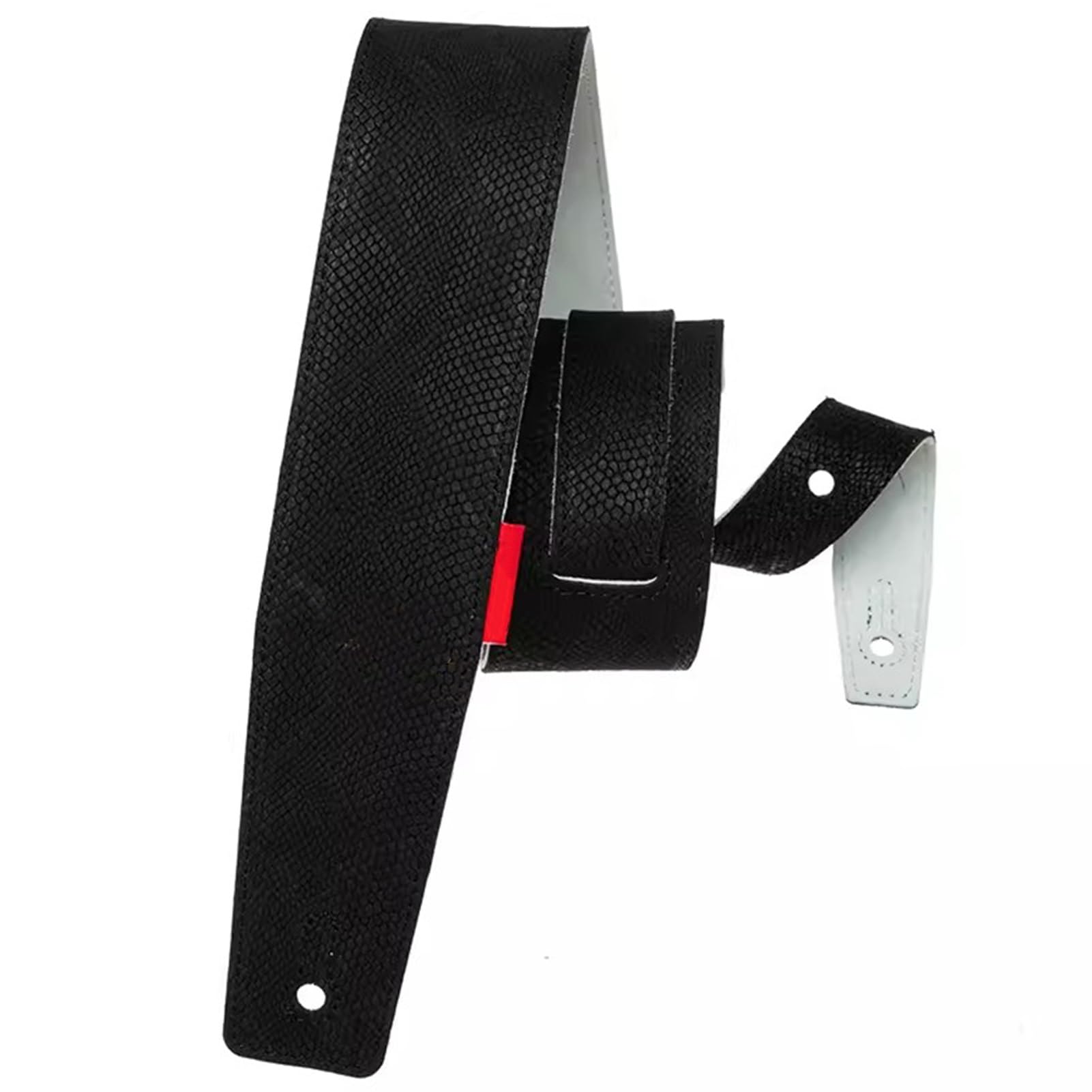 Correa De Guitarra Longitud Ajustable de Cuero de Vaca de Grano de Serpiente de 2 "para bajo, Guitarra eléctrica y acústica(85-109cm*5.5cm)