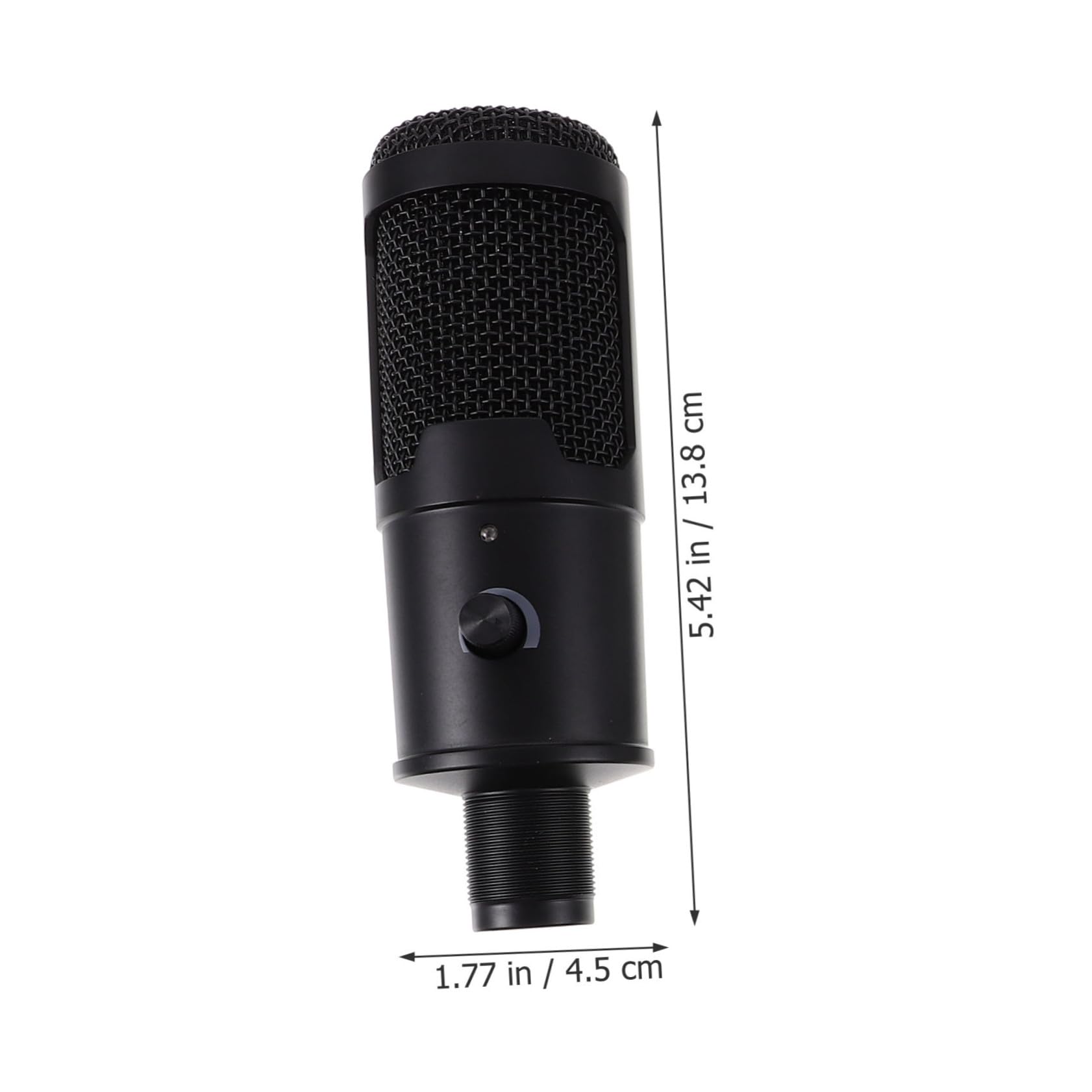 Micrófono de Condensador USB Cardioide Soporte Ajustable Negro