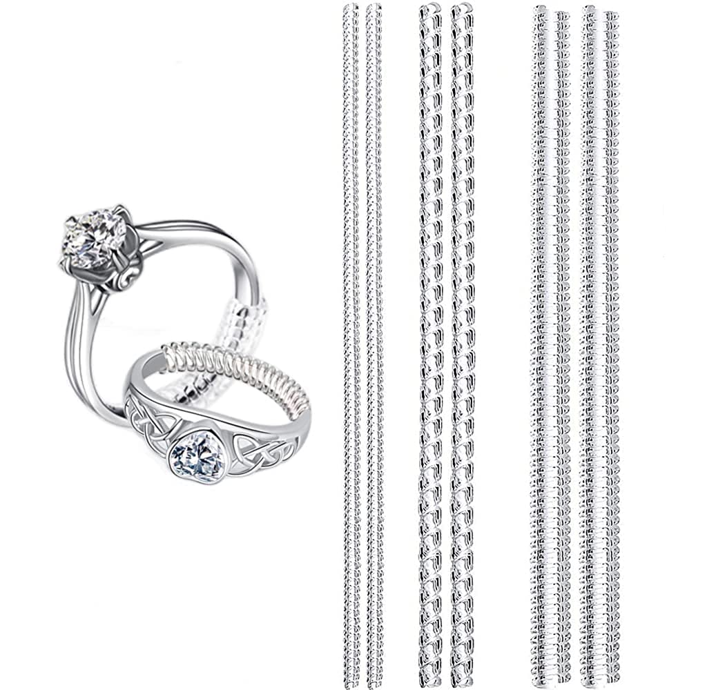 Aston AndiaRing Adjuster for Loose Rings Silicone Spiral Ring Tightener for Women Finger Ring Tightener for Men