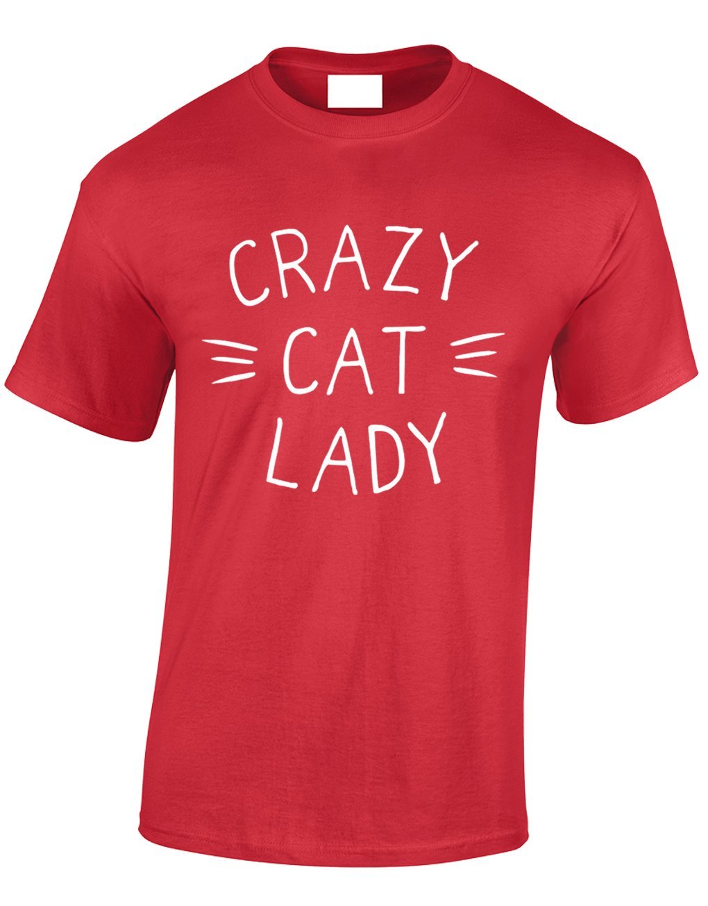Crown Designs Men's Red Crazy Cat Lady Funny Cool For & Teenagers T-Shirts Tops - /Xx-Large
