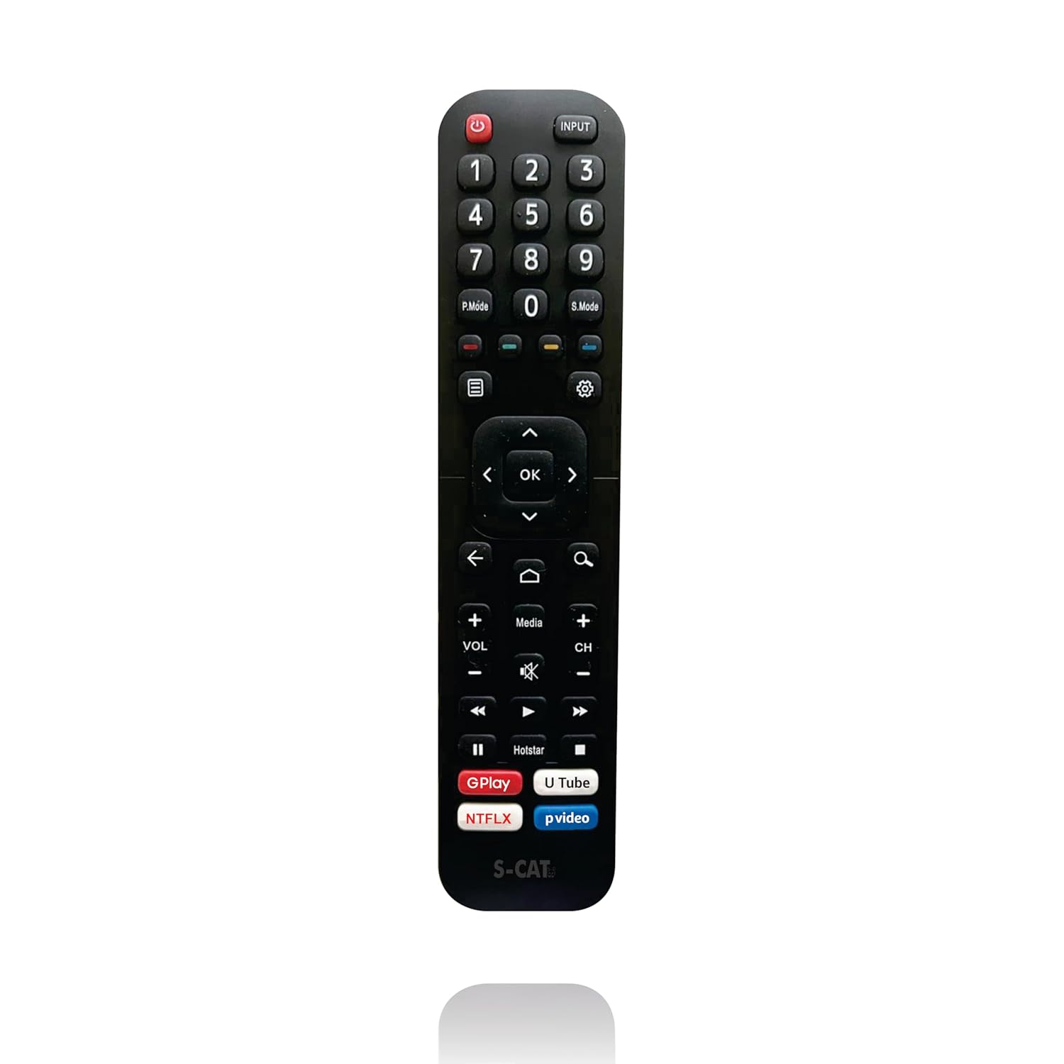 S-CAT Compatible with VU Smart Android 4k Google TV Remote Control EN2BX27V EN2BY27V Model with 4 OTT HotKeys & Non Voice Command (in case of Any Issues, Contact Customer Care for Order) S-CAT Compatible with VU Smart Android 4k Google TV Remote Control EN2BX27V EN2BY27V Model with 4 OTT HotKeys & Non Voice Command (in case of Any Issues, Contact Customer Care for Order)