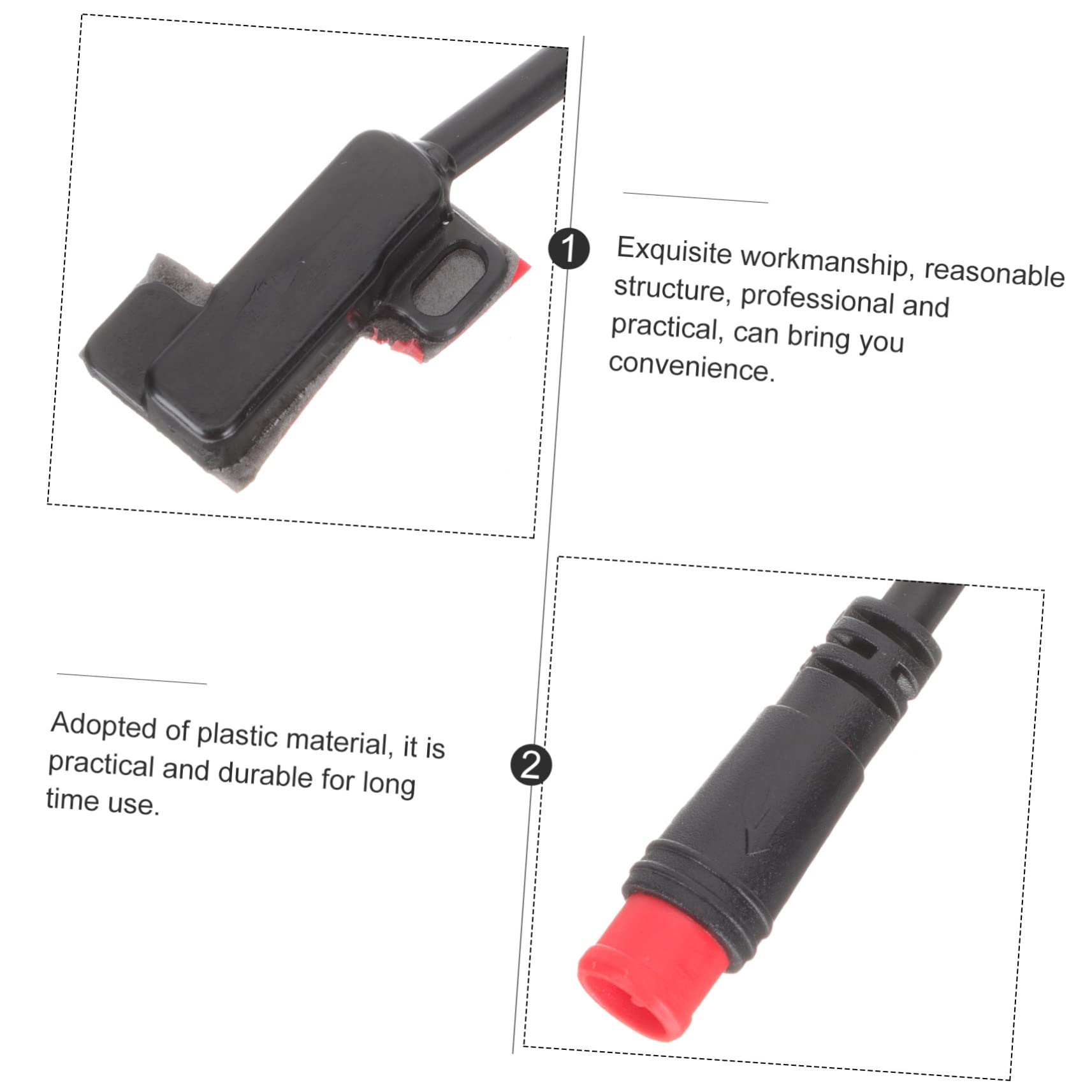 BESPORTBLE 5paires Câble De Frein Électrique pour Vélo Capteur De Frein à Déconnexion Compatible avec Moteurs Central Et Arrière Installation Facile Et Pratique Remplacement pour