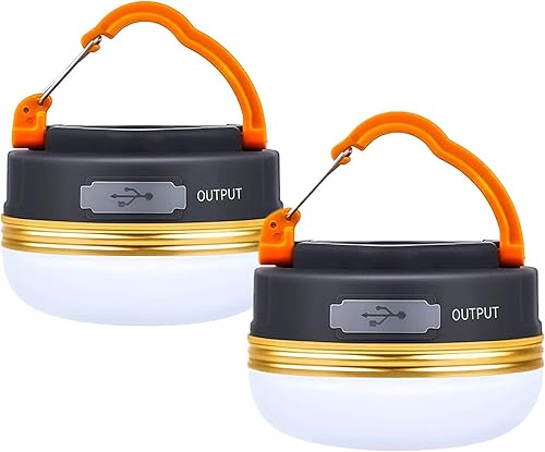 Linterna LED para campamento, luz portátil recargable, 300 lúmenes, 3 modos de luz, banco de energía de 1800 mAh, base magnética, linterna eléctrica