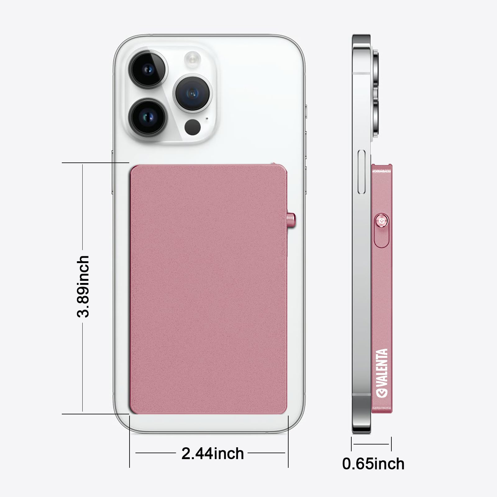Valenta Cardprotector, Aluminium, Magnetic, RFID-geschützt, Rose