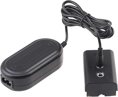 Miniatura 2 de FocusFoto Cable adaptador de fuente de alimentación de CA + batería ficticia NP-F, acoplador de CC para Sony NP-F550 NP-F570 NP-F970 para alimentar