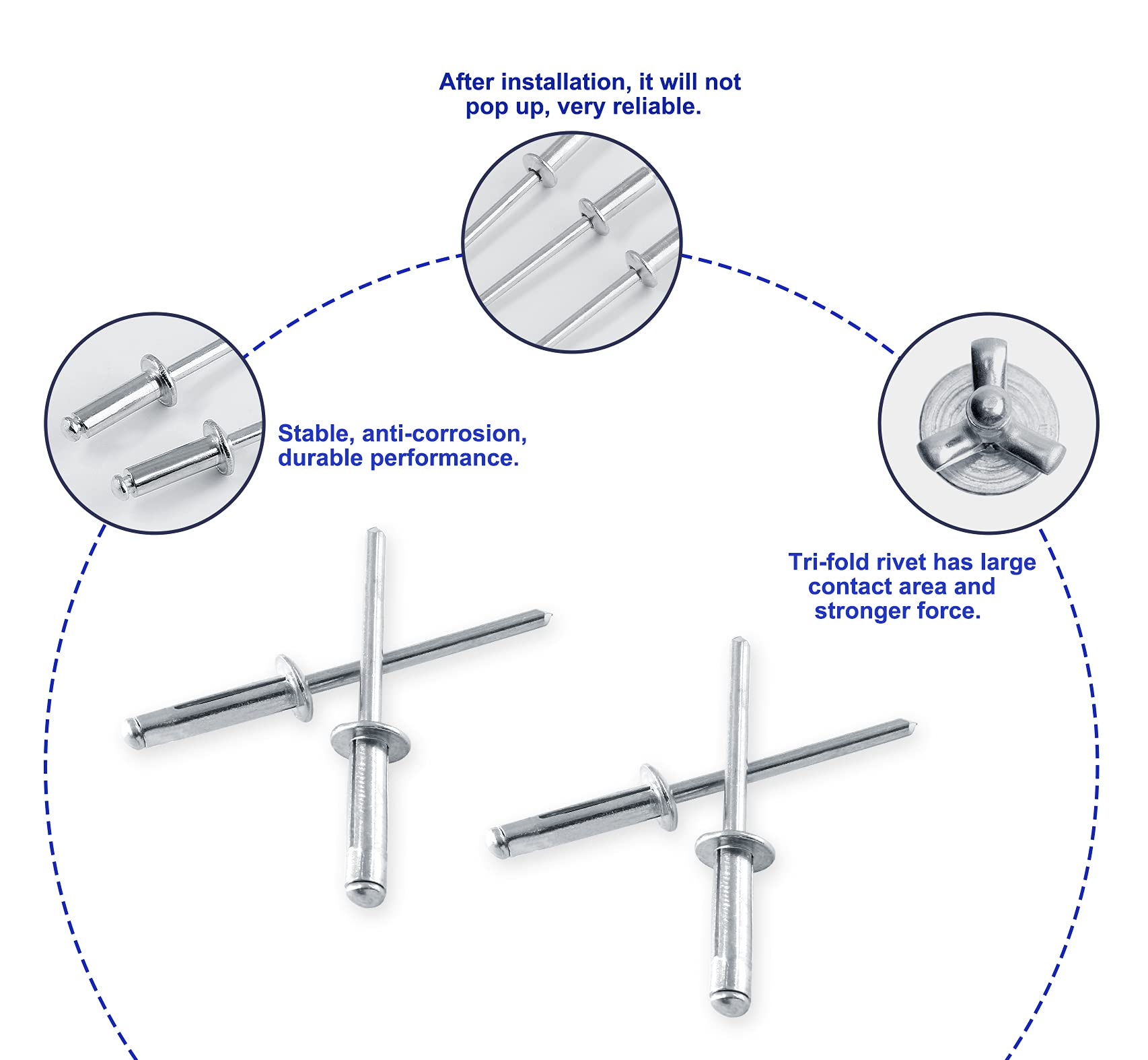 25) Rivetti Neri Tutti In Alluminio (ABA66B) 3/16" X Impugnatura (da 1 - Foto 12