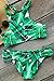 CUPSHE FASHION Women's Tropical Leaves Printing Tank Padding Bikini Set, Multicolor, X-Large