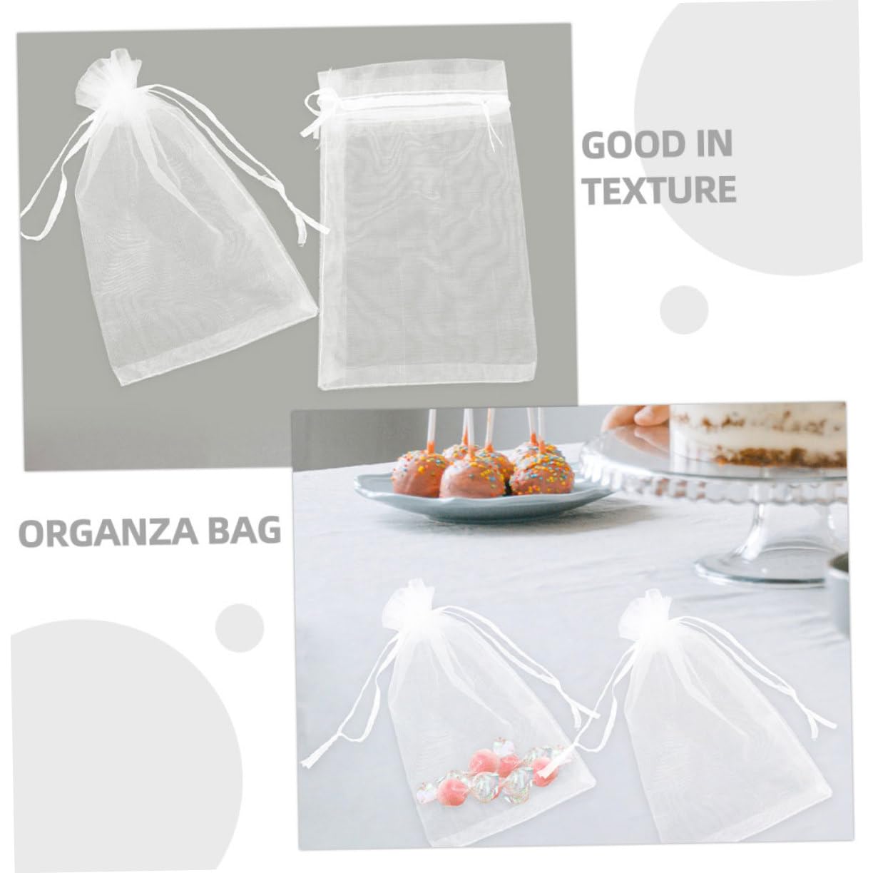 SHINEOFI 250stücke Organza Geschenktüten Mit Zugband Transparente Mesh Design Beutel Für Hochzeiten Partys Süßigkeiten Und Kleine