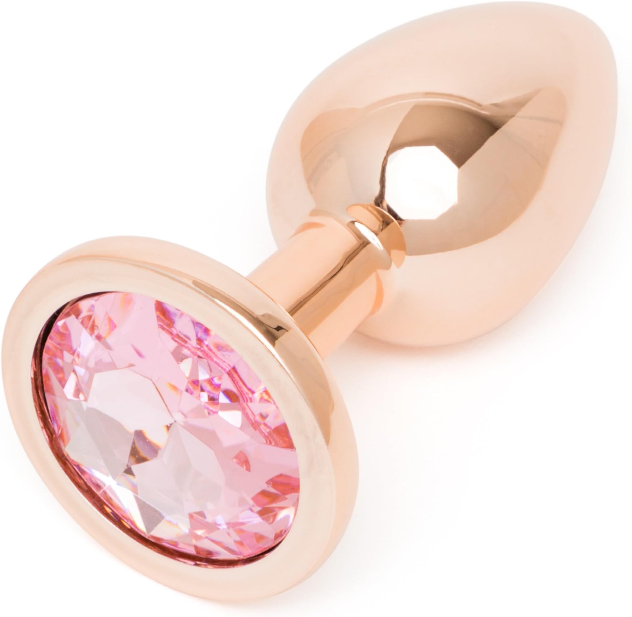 Lovehoney Rose Gold Butt Plug 2.5" | Pink Gem Anal Plug for Women & Men | Luxury Rose Jewel Design | Premium Metal Adult Toy for Couples | Elegant Metal Anal Toys for Your Pleasure