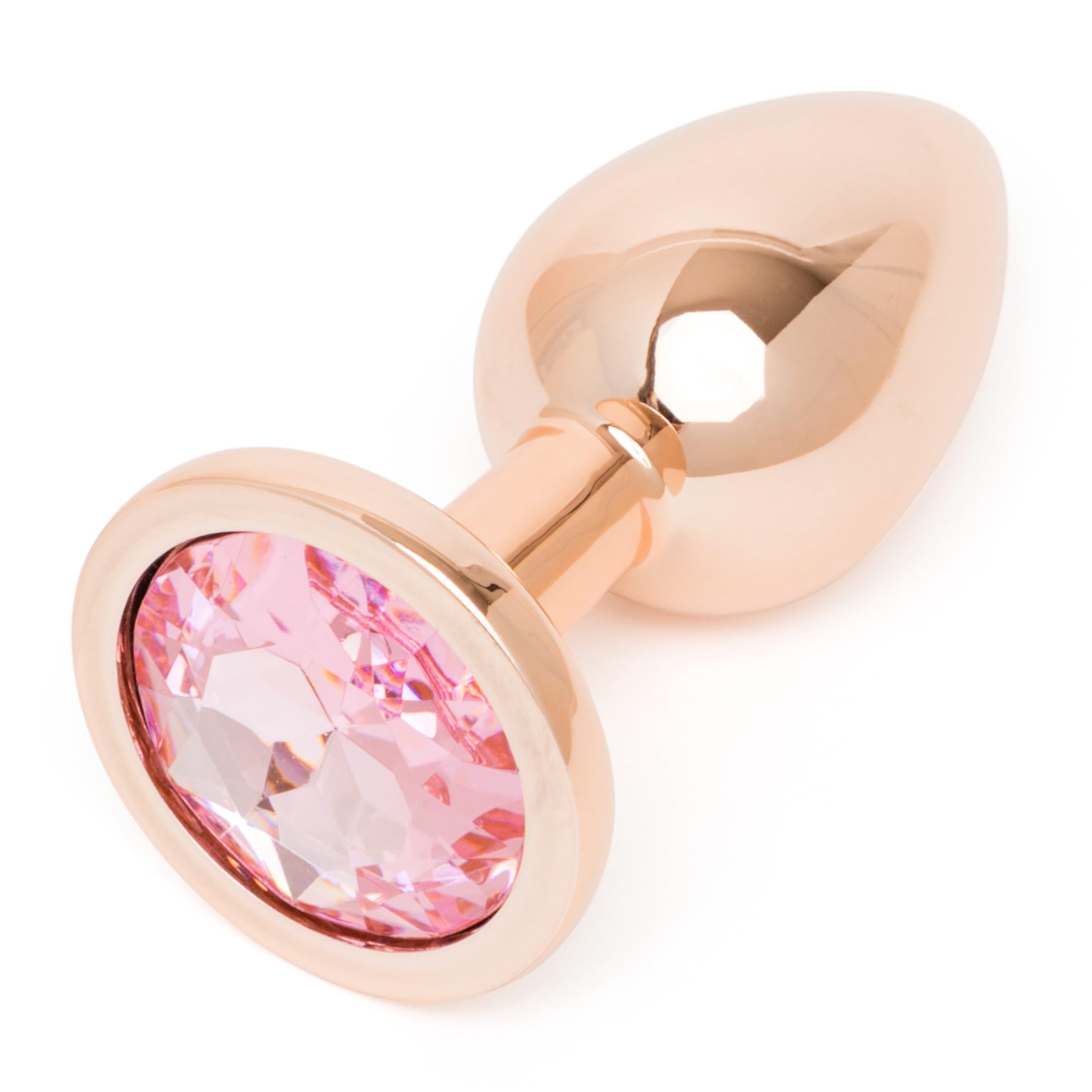 Rose Gold Butt Plug 2.5" | Pink Gem Anal Plug for Women & Men | Luxury Rose Jewel Design | Premium Metal Adult Toy for Couples | Elegant Metal Anal Toys for Your Pleasure