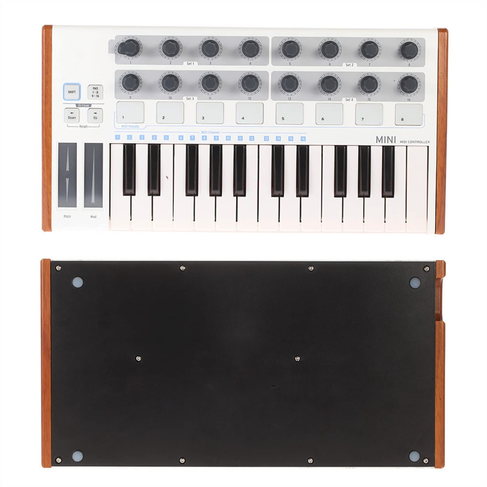 Przenośny kontroler klawiatury Mini Profesjonalny 25-klawiszowy kontroler USB MIDI Pad perkusyjny Instrumenty klawiszowe Klawiatura elektroniczna