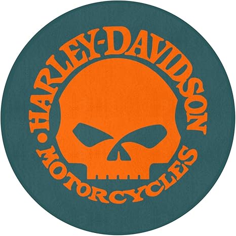 Amazon Co Jp ハーレーダビッドソン Harley Davidson ロゴ 丸い 円形 円形マット ラグ カーペット ラグマット 衝撃吸収 防音 洗える 滑り止め付 床暖房 抗菌 防臭 おしゃれ 折り畳み可能 直径60cm ホーム キッチン