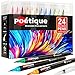 Poétique Pinselstifte 24 Farben - Brush Pen Set mit Flexiblen Pinselspitzen, Hohe Pigmentzahl, Professionelle Aquarellstifte, Handlettering Stifte für Künstler Malen, Zeichnen und Kalligraphie Malen und günstig Kaufen-Poétique Pinselstifte 24 Farben - Brush Pen Set mit Flexiblen Pinselspitzen, Hohe Pigmentzahl, Professionelle Aquarellstifte, Handlettering Stifte für Künstler Malen, Zeichnen und Kalligraphie