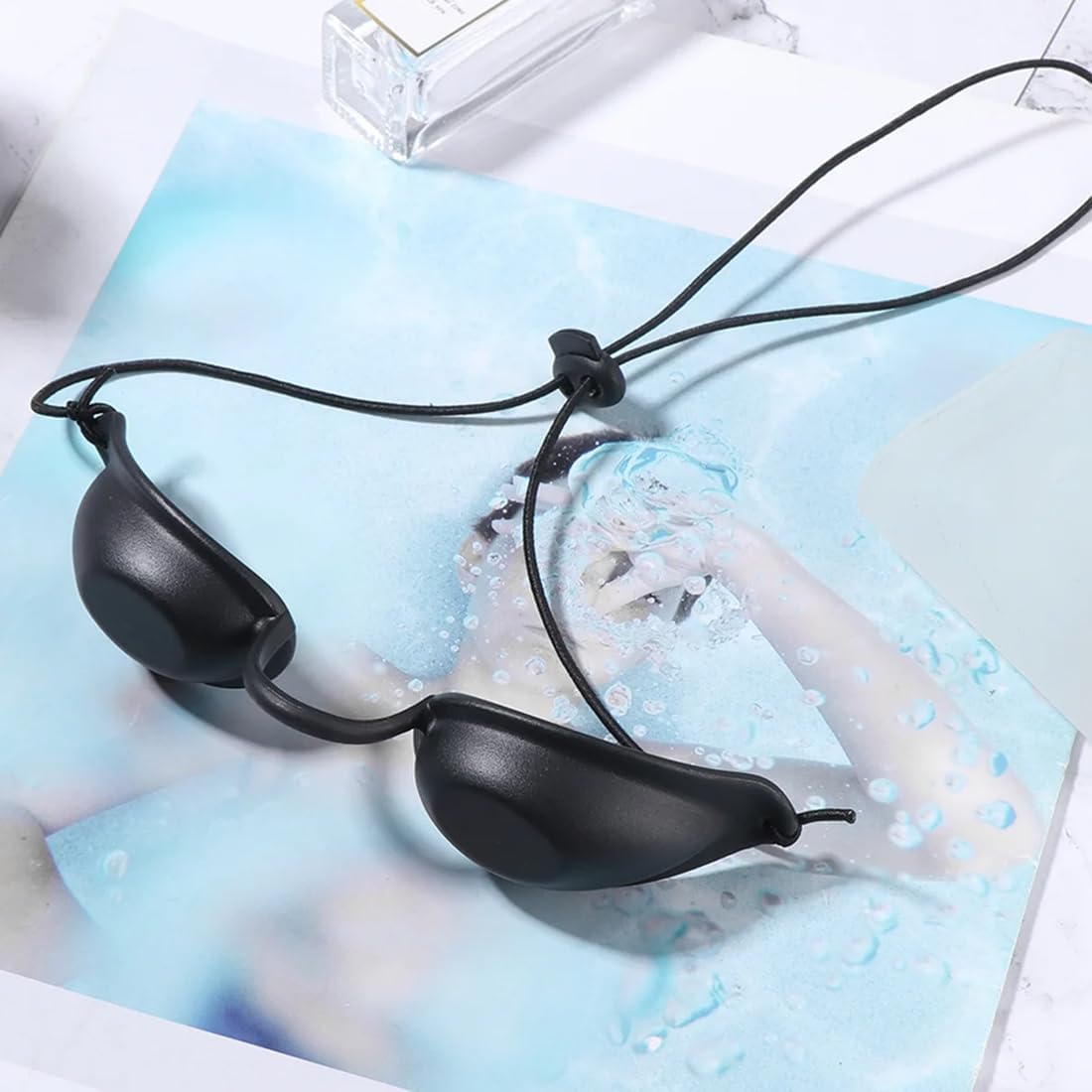 Solarium Brille, Schutzbrille Rotlichtlampe, Rotlicht Brille Augen, UV Schutzbrille, UV Brille, Für Therapie Solariumbrille Augenschutz,Solarium Brille UV Schutz(Schwarz)