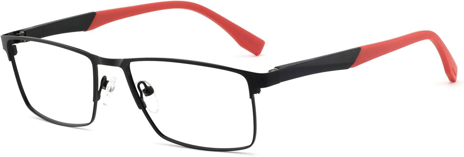 OCCI CHIARI Fashion Blue Light Filter Reading Glasses Men Reader 0 1.0 1.5 2.0 2.5 3.0 3.5 4.0 5.0 6.0 5.0 6.0 (Black Red,2.5) Red 2.5 x