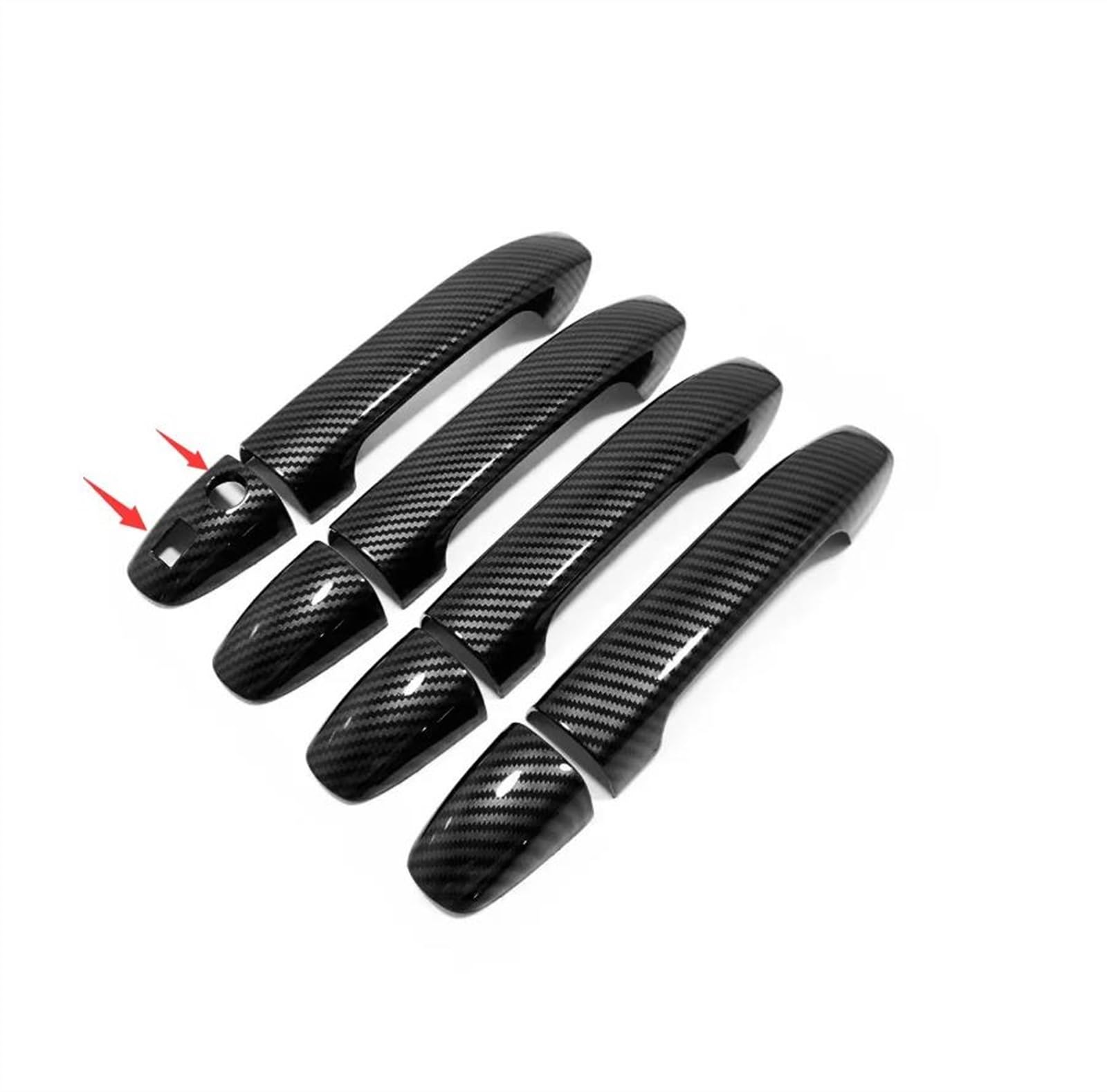 Csspdm Carbon A Auto Exterior Accessories Car Door Handle Catch Protection Cap Cover Trim Carbon Fiber For Benz For Vito W447 2014-2022(Carbon A)