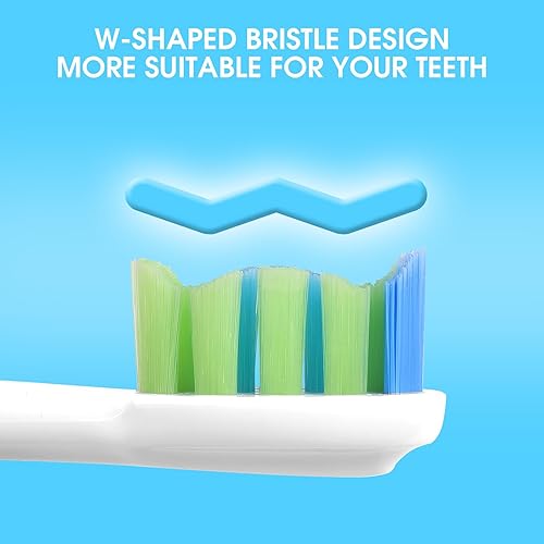 Miniatura 6 de Toolsy 10 cabezales de repuesto compatibles con cepillo de dientes eléctrico 7am2m AM101AM105, 10 unidades (blanco)