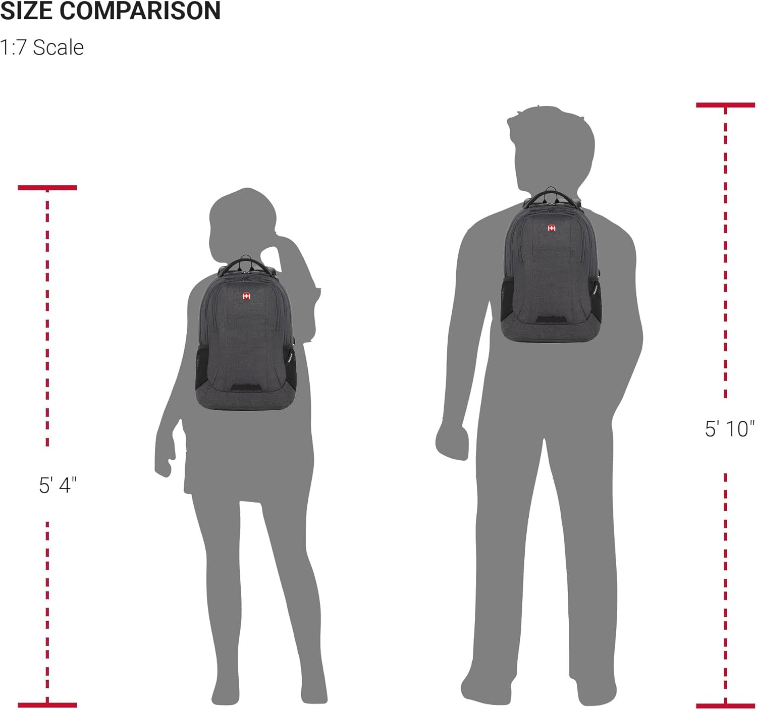 SwissGear Cecil 5505 Laptop Backpack, Charcoal, 18-Inch - Image 6