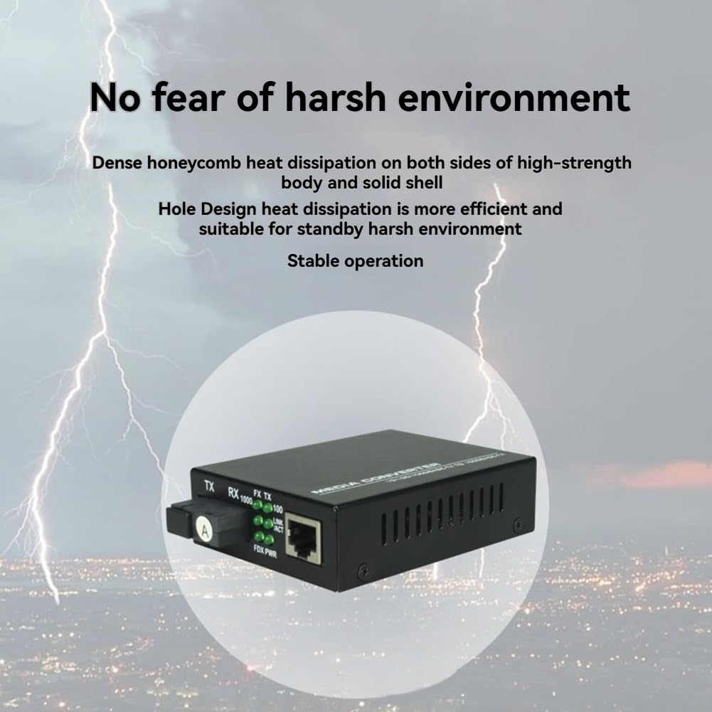 1 Paire de Convertisseurs de M�dia RJ45 vers Fibre + 10G avec Prise Europ�enne. Convertisseur Ethernet RJ45 vers + 10/100/1000M/2.5G/10G Gigabit Transceiver Core.