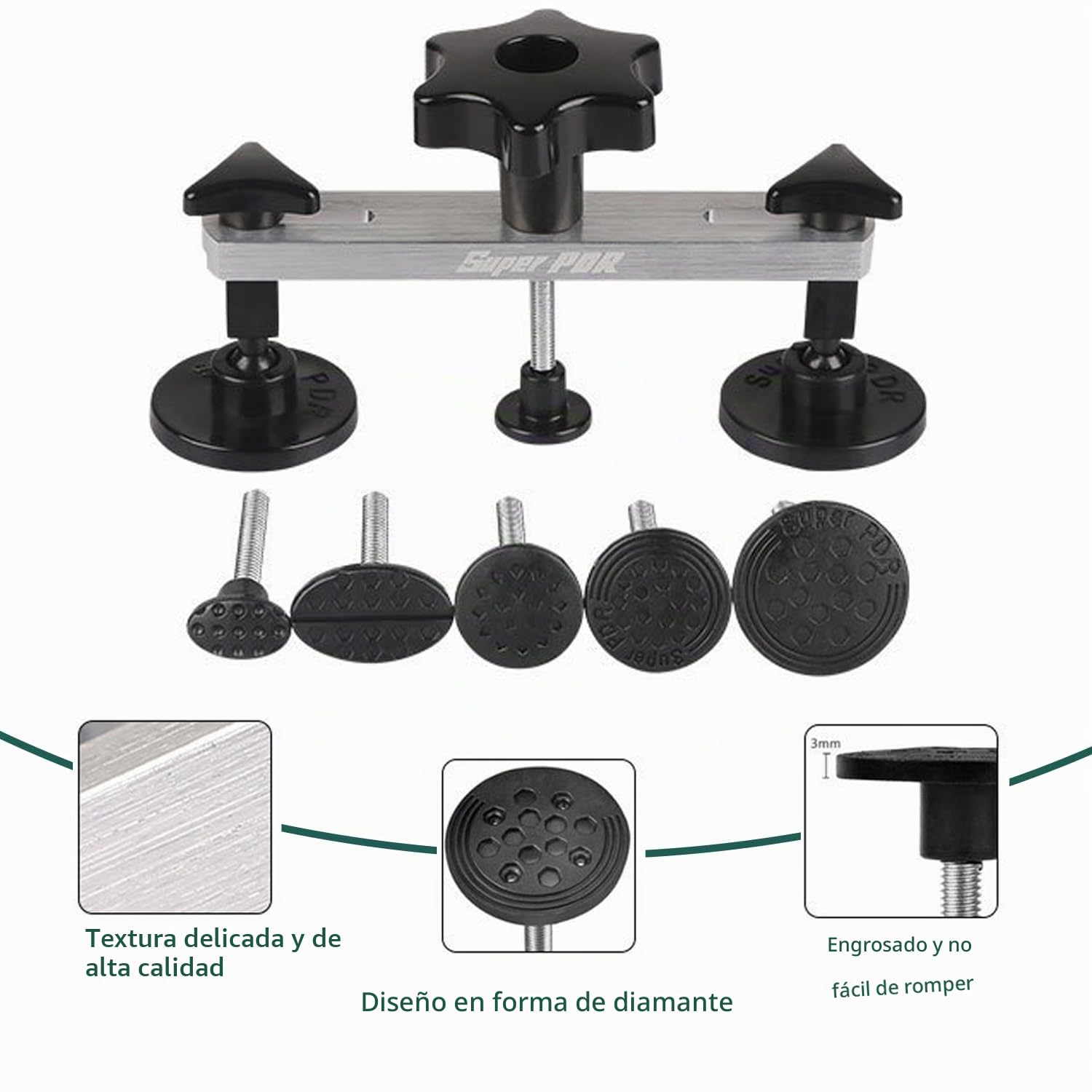 Saca Abolladuras Coche Kit Herramientas, Kit de Reparación de Abolladuras para Reparar Abolladuras de Granizo y Accidentes