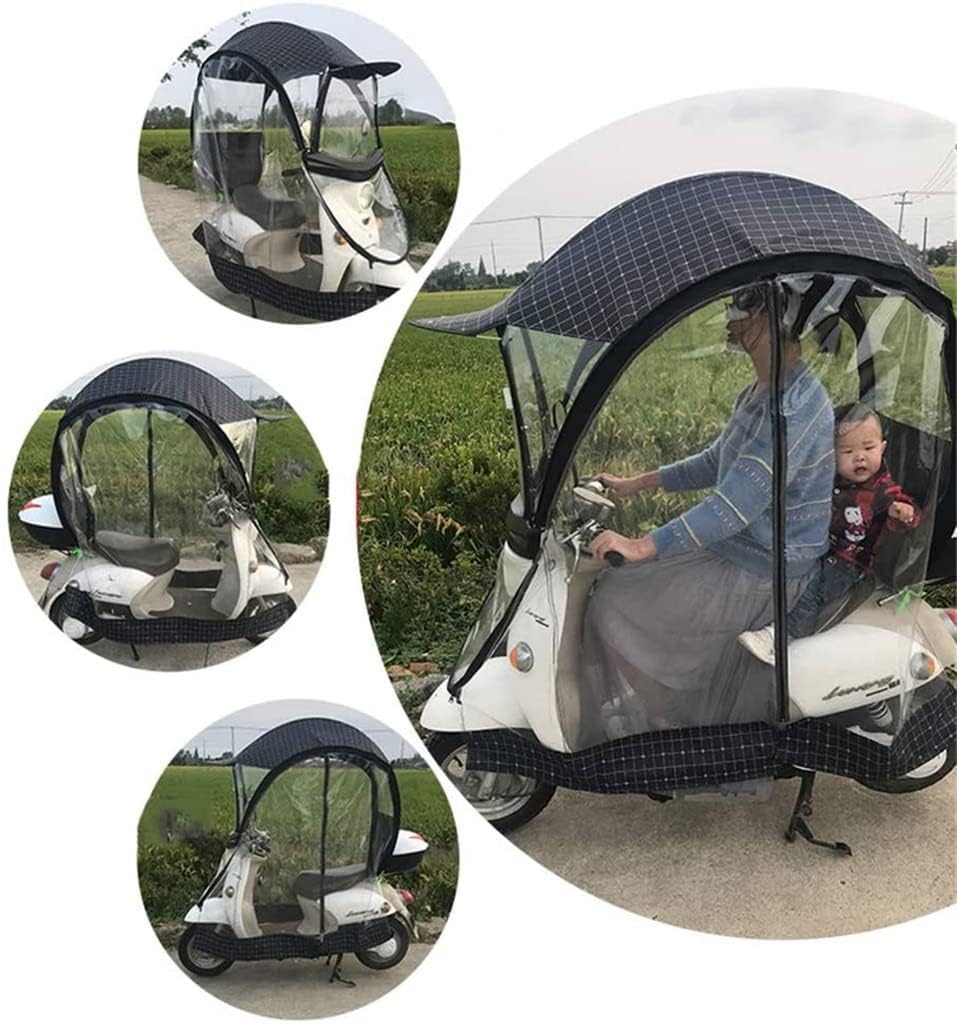 GLJY Universel Entièrement Fermé Moto Pare-Soleil Ombre Tente Parapluie Pare-Brise Canopée Moto Toit Moteur Vélo Mobilité Scooter Pare-Soleil