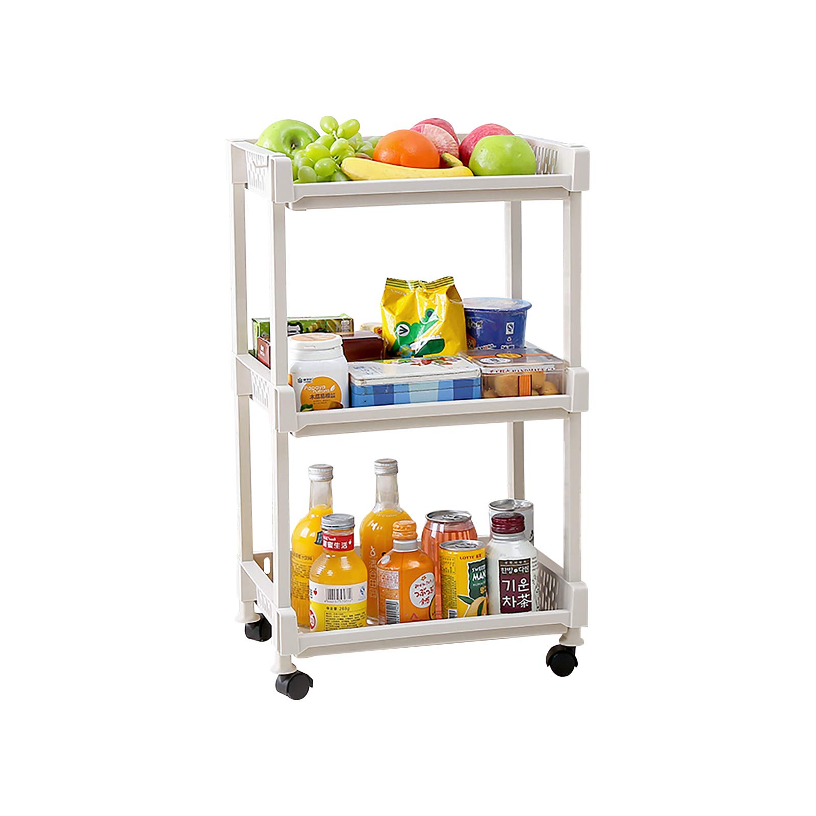 Buy OFCASA Storage Rolling Cart 3Tier Kitchen Trolley Storage Shelf
