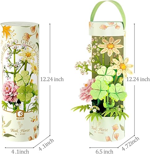 Miniatura 3 de Flower Bouquets Building Set Garden Building Blocks Artificial Flowers Set Compatible with Lego are a Birthday, for Kids, Lover, Friends (598PCS)