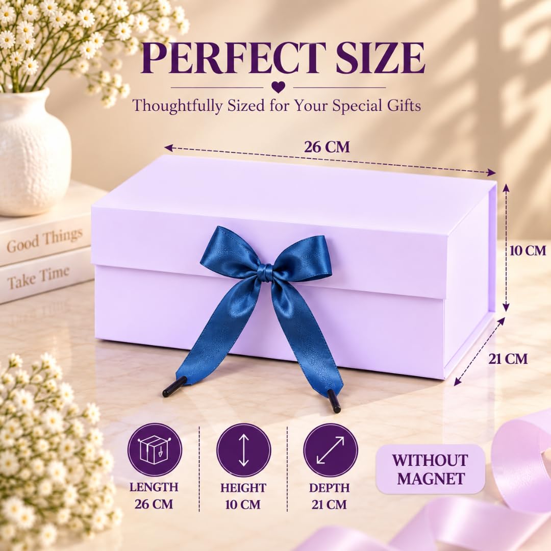 Decorative Gift Boxes - Collapsible & Purple -3
